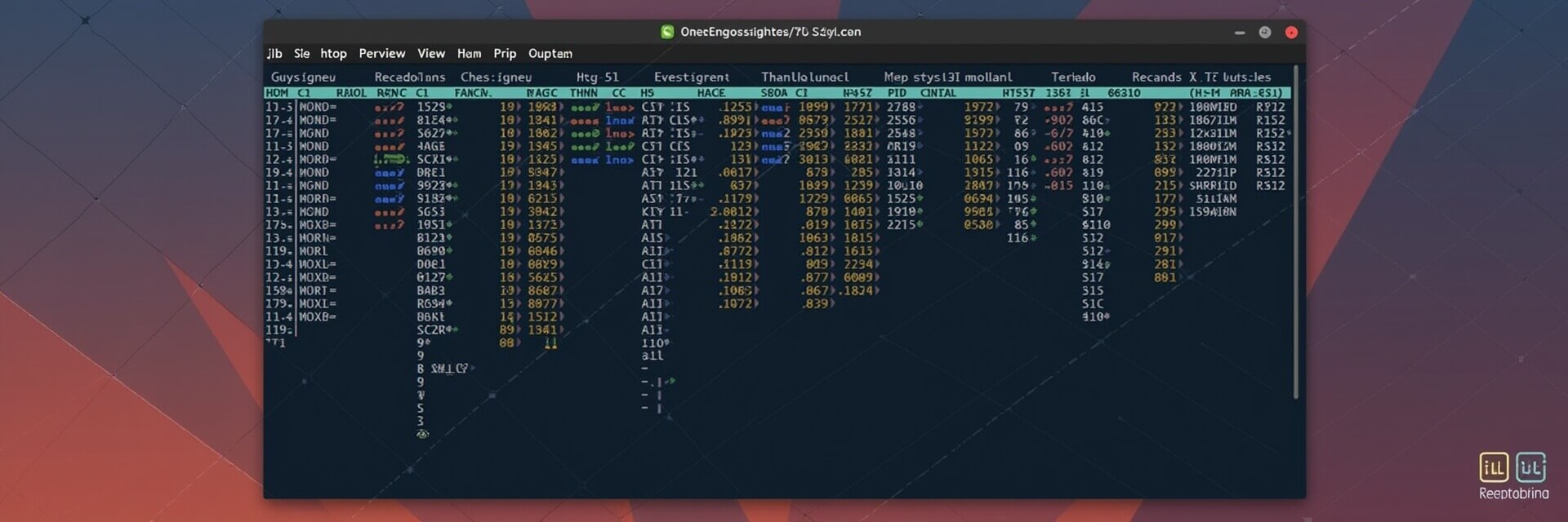 Interfaz de htop mostrando procesos activos en Linux